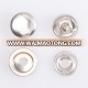 Custom logo round brass silver metal snap button for leather coat