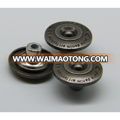 Wholesale custome metal Vogue jeans button for garment