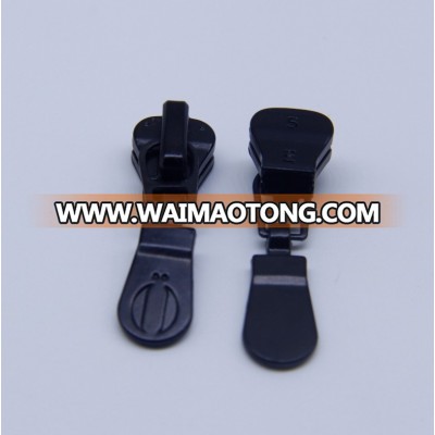 Custom Matt black metal zinc alloy slider for zipper